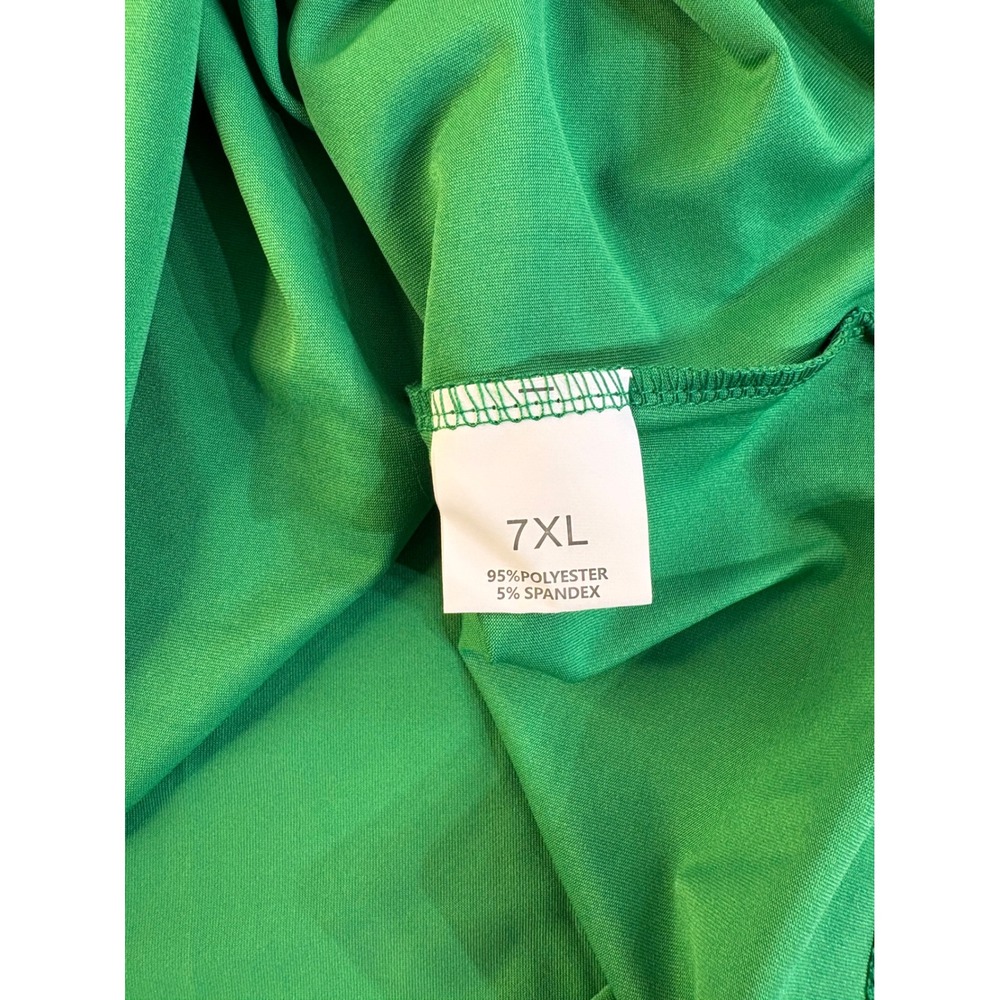 Camisole Pleated Top Green Adjustable Straps Size 7XL Stretch Solid - Picture 7 of 9